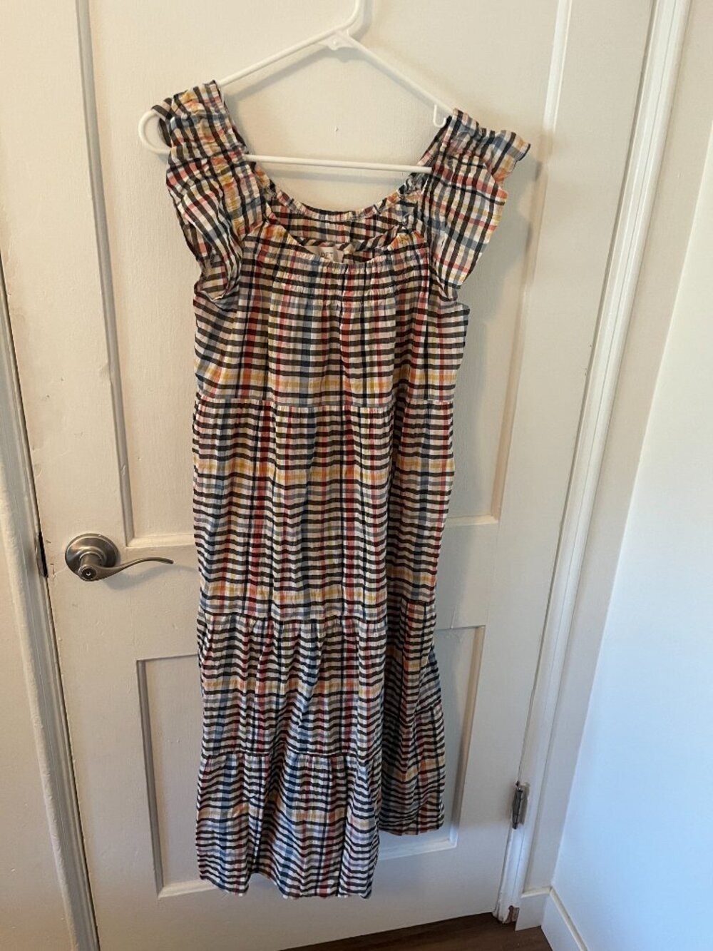 Loft Plaid Midi Dress